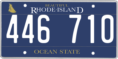 RI license plate 446710