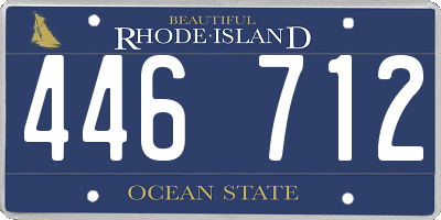 RI license plate 446712