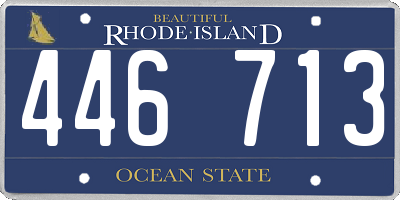 RI license plate 446713