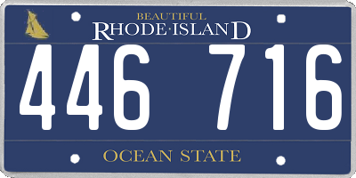 RI license plate 446716