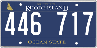RI license plate 446717