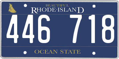 RI license plate 446718