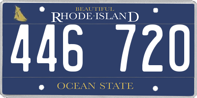 RI license plate 446720