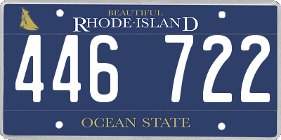RI license plate 446722