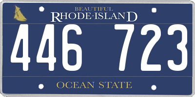 RI license plate 446723