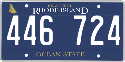 RI license plate 446724