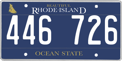 RI license plate 446726