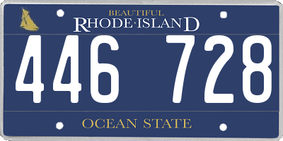 RI license plate 446728