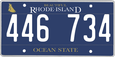RI license plate 446734