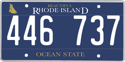 RI license plate 446737