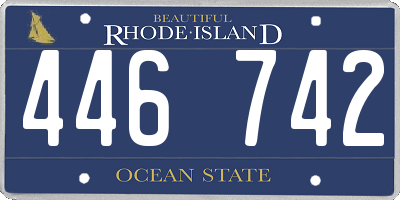 RI license plate 446742