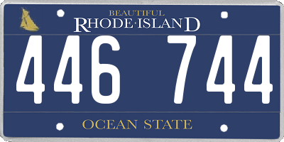 RI license plate 446744