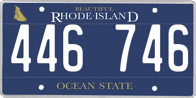 RI license plate 446746