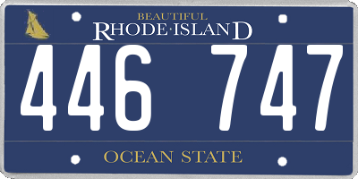 RI license plate 446747