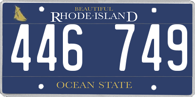 RI license plate 446749
