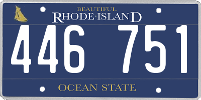 RI license plate 446751