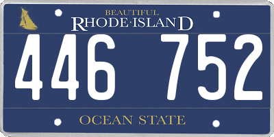 RI license plate 446752