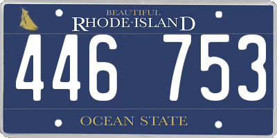 RI license plate 446753
