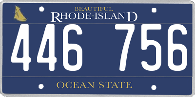 RI license plate 446756