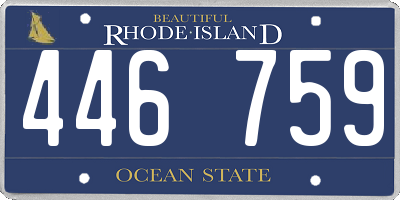 RI license plate 446759
