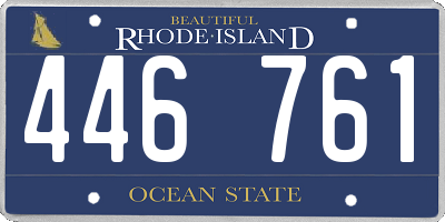 RI license plate 446761