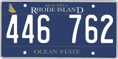 RI license plate 446762