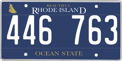 RI license plate 446763