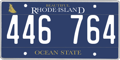 RI license plate 446764