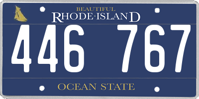 RI license plate 446767