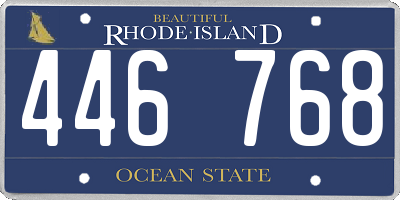 RI license plate 446768