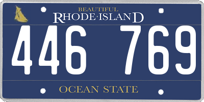 RI license plate 446769