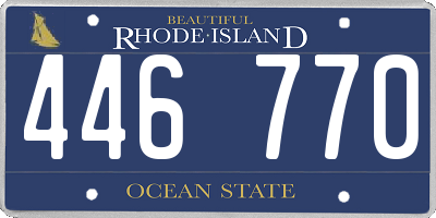 RI license plate 446770