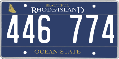 RI license plate 446774