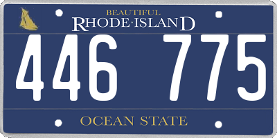 RI license plate 446775