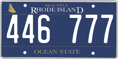 RI license plate 446777