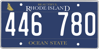 RI license plate 446780