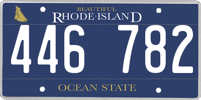 RI license plate 446782