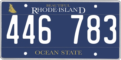 RI license plate 446783