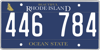 RI license plate 446784