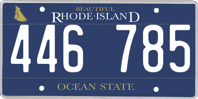 RI license plate 446785