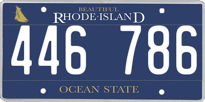 RI license plate 446786