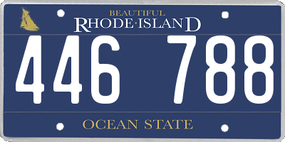 RI license plate 446788