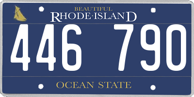 RI license plate 446790