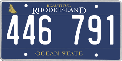 RI license plate 446791