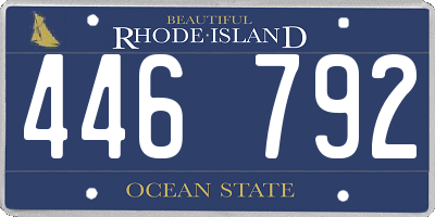 RI license plate 446792