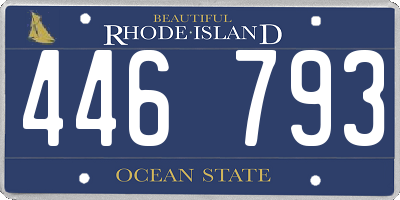 RI license plate 446793