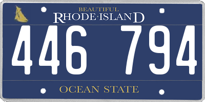 RI license plate 446794