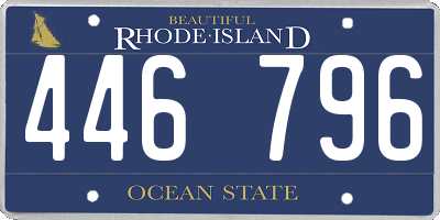 RI license plate 446796