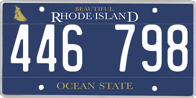 RI license plate 446798
