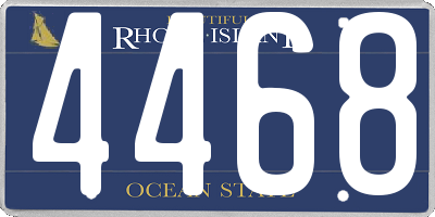 RI license plate 4468